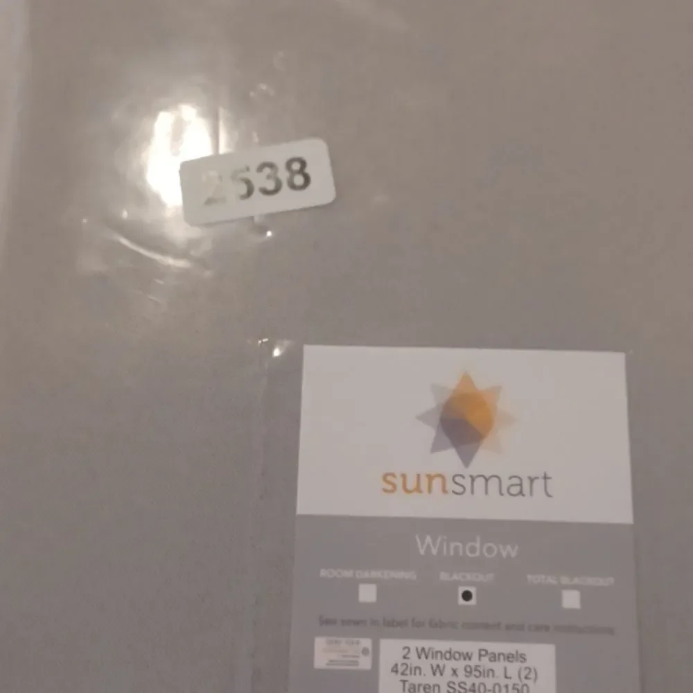 Sun Smart Taren Solid Chunky Black Out Triple Weave Curtains 42Inch X95L New